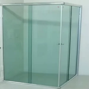 Box de canto com vidro verde