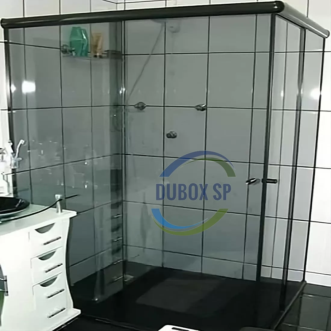Box para banheiro vidro fumê modelo canto